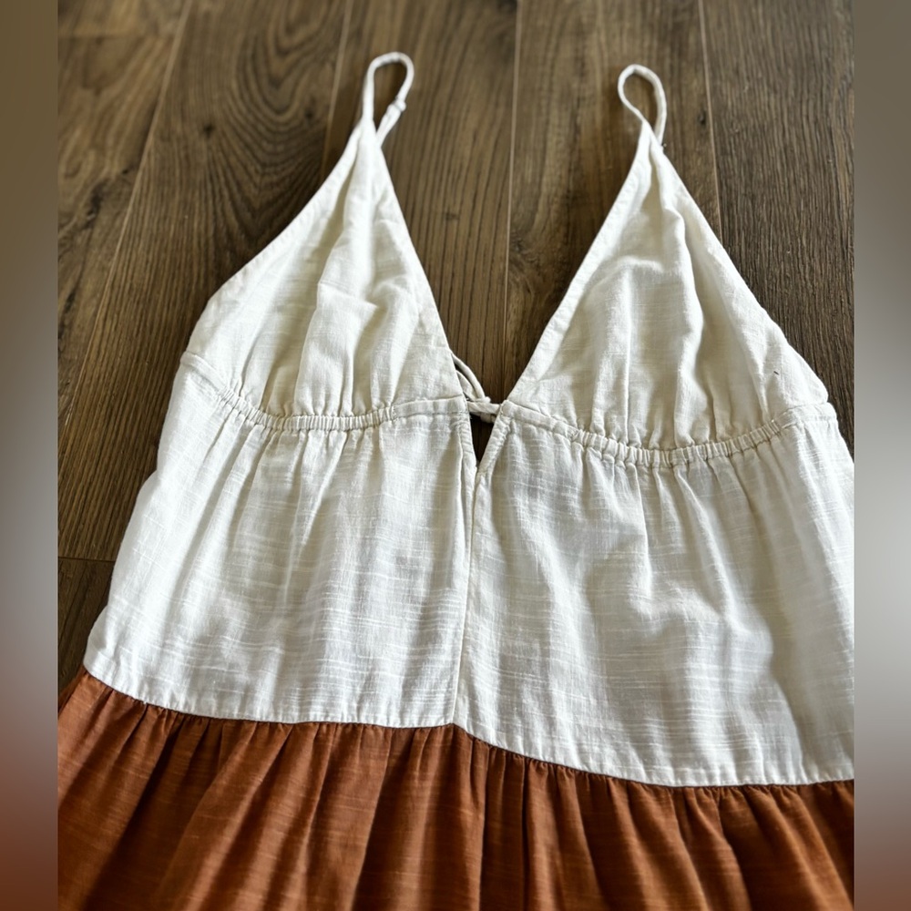 Anthropologie Tiered Maxi Dress in Cream, Tan, Brown, Black - Picture 5 of 8